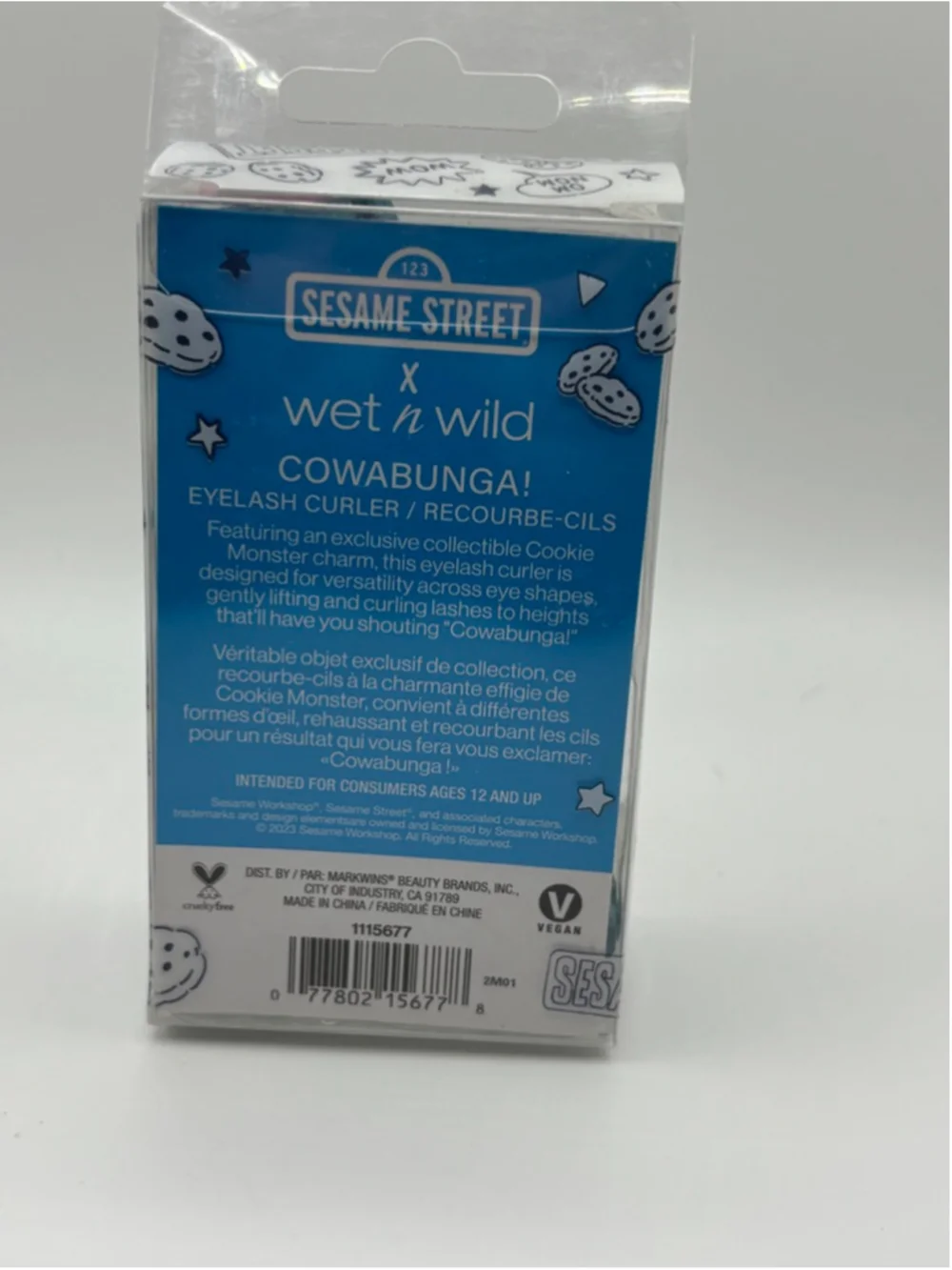 Wet n Wild Sesame Street Cowabunga Eyelash Curler Cookie Monster Limited Edition